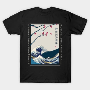 The Great Wave Off Kanagawa Japanese art design T-Shirt